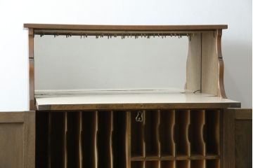 和製ビンテージ　永田良介商店　クラシカルな重厚感と実用性を兼ね備えたライティングビューロー(ワークデスク、簿記机、在宅ワーク用、在宅用、ヴィンテージ)(R-083922)