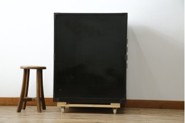 和製ビンテージ　豪華な彫金装飾と艶やかな木肌が魅力の仙台箪笥(整理タンス、収納たんす、引き出し、サイドチェスト、ヴィンテージ)(R-083923)