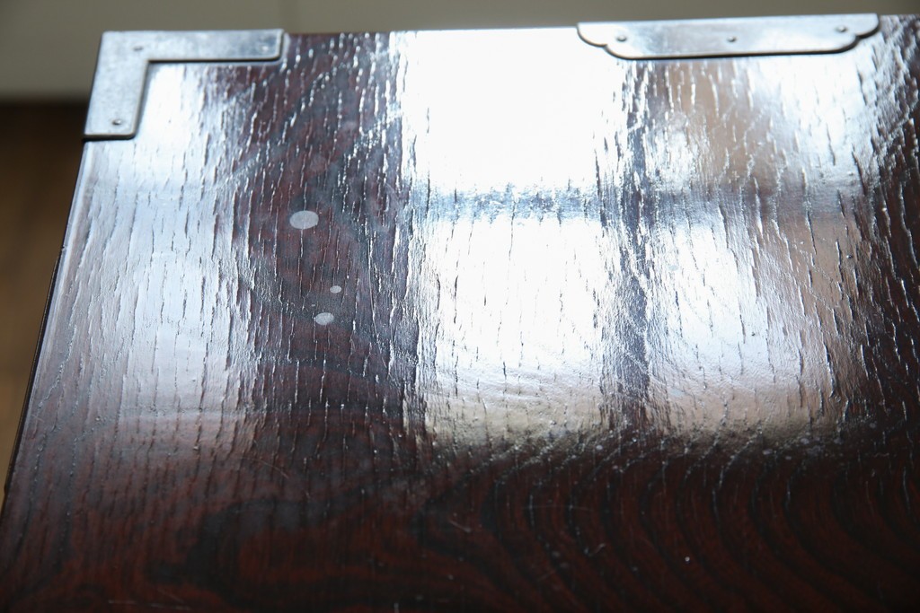 和製ビンテージ　豪華な彫金装飾と艶やかな木肌が魅力の仙台箪笥(整理タンス、収納たんす、引き出し、サイドチェスト、ヴィンテージ)(R-083923)