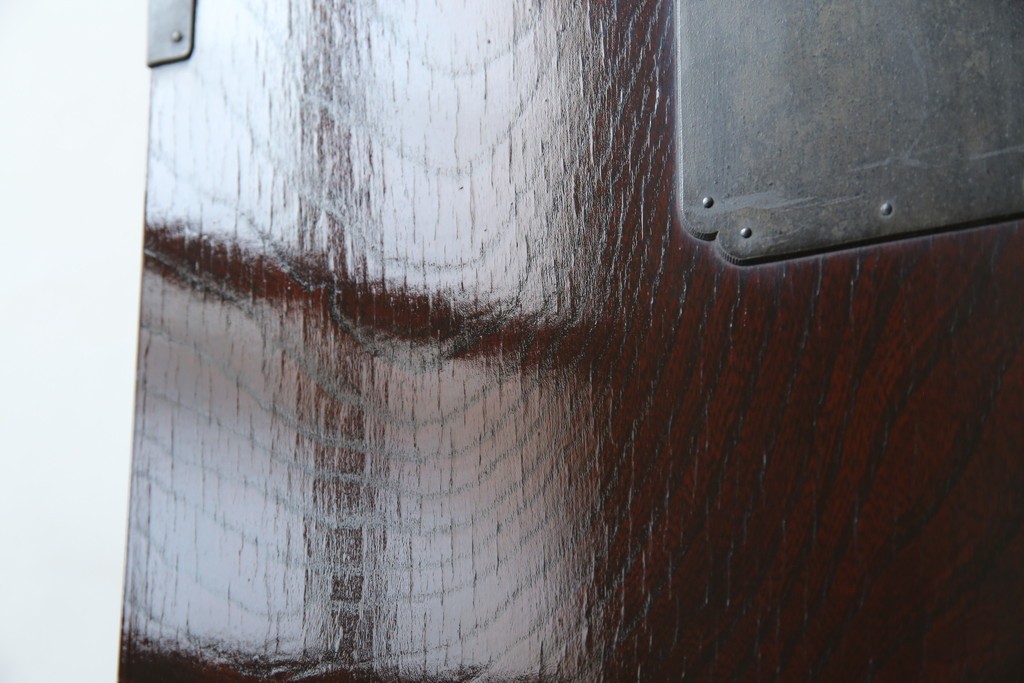 和製ビンテージ　豪華な彫金装飾と艶やかな木肌が魅力の仙台箪笥(整理タンス、収納たんす、引き出し、サイドチェスト、ヴィンテージ)(R-083923)