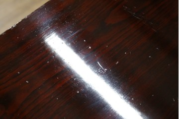 和製ビンテージ　木地呂塗り　漆塗り　凝った金具が上質な和の雰囲気を引き立てる仙台小箪笥　(R-083924)