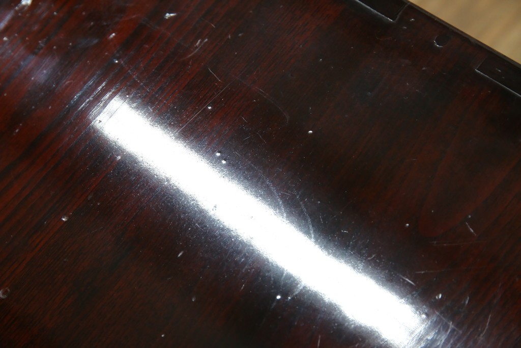 和製ビンテージ　木地呂塗り　漆塗り　凝った金具が上質な和の雰囲気を引き立てる仙台小箪笥　(R-083924)