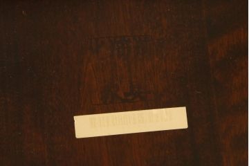 中古　北海道民芸家具　深みのある色合いとクラシカルな雰囲気が魅力的なダイニングテーブル(6人掛け、4人掛け、食卓)(R-083927)