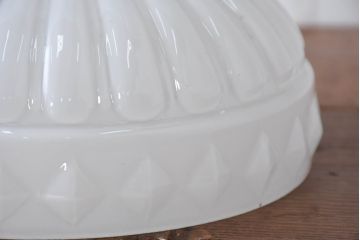 和製アンティーク　被せガラス　レトロな雰囲気と可愛らしいデザインが魅力の電笠2点セット(ペンダントライト、吊り下げ照明、天井照明、シェード)(R-083929)