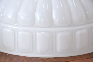 和製アンティーク　被せガラス　レトロな雰囲気を高める電笠2点セット(ペンダントライト、吊り下げ照明、天井照明、シェード)(R-083930)