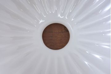 和製アンティーク　被せガラス　レトロな雰囲気を高める電笠2点セット(ペンダントライト、吊り下げ照明、天井照明、シェード)(R-083931)