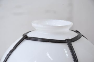 和製アンティーク　お花のセルロイド装飾が素敵!お部屋のアクセントになる電笠(ペンダントライト、吊り下げ照明、天井照明、シェード)(R-083933)