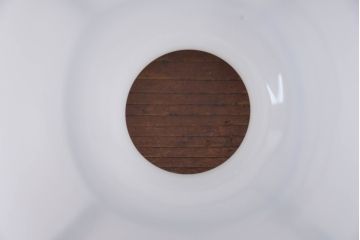 和製アンティーク　お花のセルロイド装飾が素敵!お部屋のアクセントになる電笠(ペンダントライト、吊り下げ照明、天井照明、シェード)(R-083933)