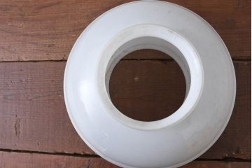 和製アンティーク　シンプルだけど存在感抜群!珍しいデザインの電笠(天井照明、吊り下げ照明、ペンダントライト、シェード)(R-083941)