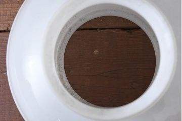 和製アンティーク　シンプルだけど存在感抜群!珍しいデザインの電笠(天井照明、吊り下げ照明、ペンダントライト、シェード)(R-083941)
