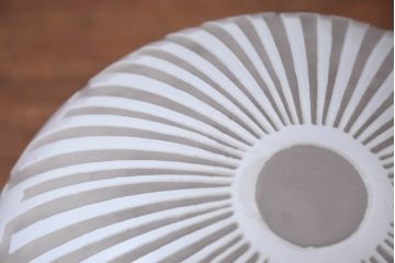 和製アンティーク　丸みあるフォルムで珍しいデザインのペンダントライト(天井照明、吊り下げ照明、シェード、電笠)(R-083943)