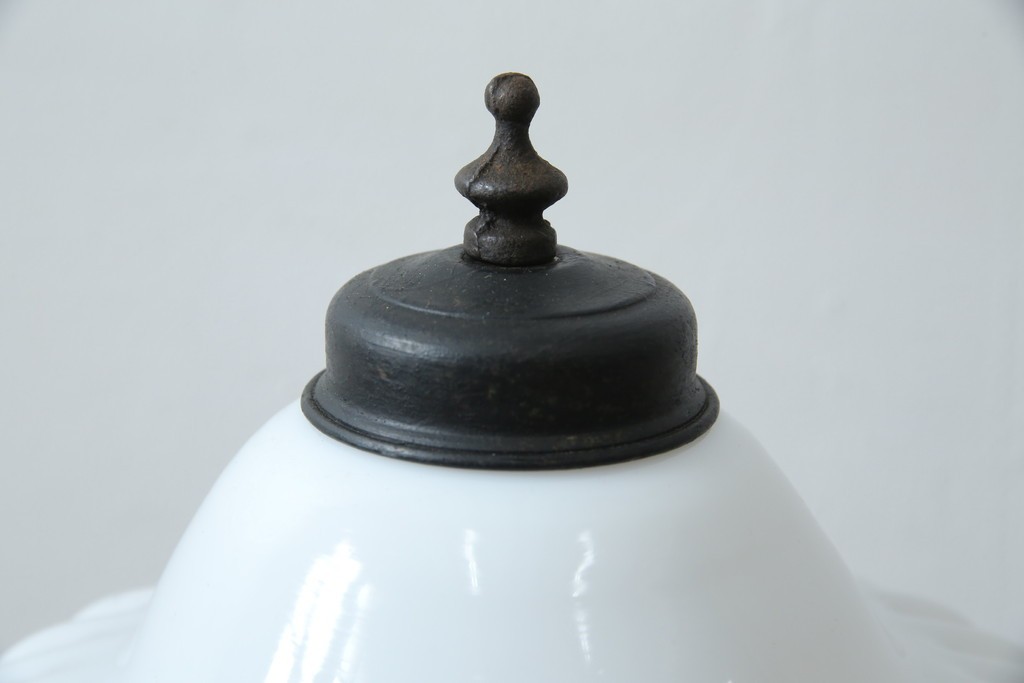 和製アンティーク　赤フリルが素敵!大正ロマンの雰囲気漂うテーブルスタンド　(R-083946)