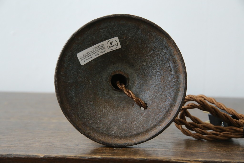 和製アンティーク　赤フリルが素敵!大正ロマンの雰囲気漂うテーブルスタンド　(R-083946)