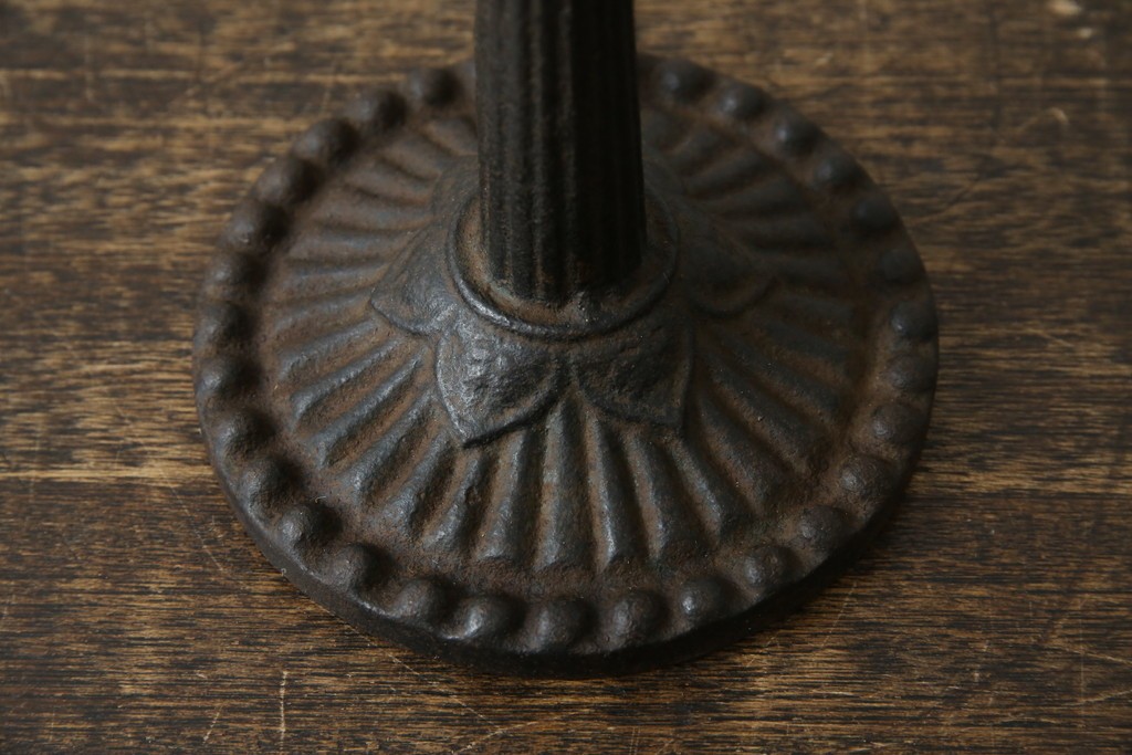 和製アンティーク　赤フリルが素敵!大正ロマンの雰囲気漂うテーブルスタンド　(R-083946)