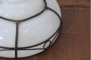 《引っ掛けシーリング式ペンダントライト加工費込み》　和製アンティーク　セルロイド装飾　レトロな和の雰囲気を演出するペンダントライト(天井照明カバー、吊り下げ照明、シェード、電笠)(R-083956)