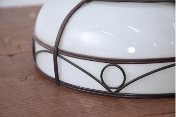 《引っ掛けシーリング式ペンダントライト加工費込み》　和製アンティーク　セルロイド装飾　レトロな和の雰囲気を演出するペンダントライト(天井照明カバー、吊り下げ照明、シェード、電笠)(R-083956)