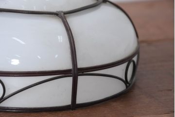 《引っ掛けシーリング式ペンダントライト加工費込み》　和製アンティーク　セルロイド装飾　レトロな和の雰囲気を演出するペンダントライト(天井照明カバー、吊り下げ照明、シェード、電笠)(R-083956)