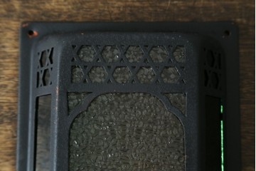 和製アンティーク　ノスタルジックな色ガラス入り照明カバー2個セット　(R-083981)