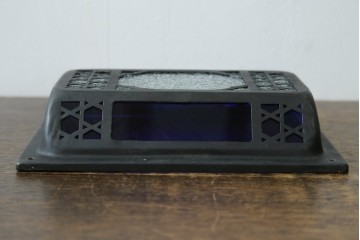 和製アンティーク　ノスタルジックな色ガラス入り照明カバー2個セット　(R-083981)