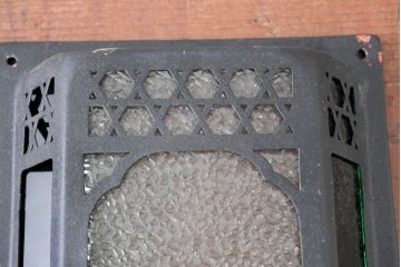 和製アンティーク　ノスタルジックな雰囲気を呼び込む色ガラス入り照明カバー2個セット(ウォールランプカバー、壁掛け照明カバー、ウォールライトカバー、照明シェード)(R-083981)