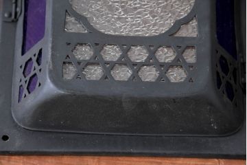 和製アンティーク　ノスタルジックな雰囲気を呼び込む色ガラス入り照明カバー2個セット(ウォールランプカバー、壁掛け照明カバー、ウォールライトカバー、照明シェード)(R-083982)