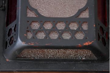 和製アンティーク　ノスタルジックな雰囲気を呼び込む色ガラス入り照明カバー2個セット(ウォールランプカバー、壁掛け照明カバー、ウォールライトカバー、照明シェード)(R-083982)