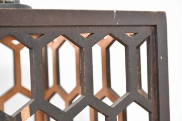 《引っ掛けシーリング式ペンダントライト加工費込み》　和製ヴィンテージ　希少な廃盤品!　松本民芸家具　和モダンな空間を演出する亀甲型笠天井照明　(R-083985)