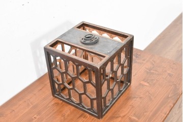 《引っ掛けシーリング式ペンダントライト加工費込み》　和製ヴィンテージ　希少な廃盤品!　松本民芸家具　和モダンな空間を演出する亀甲型笠天井照明　(R-083985)