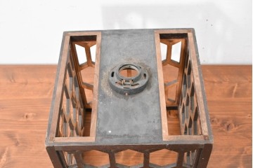 《引っ掛けシーリング式ペンダントライト加工費込み》　和製ヴィンテージ　希少な廃盤品!　松本民芸家具　和モダンな空間を演出する亀甲型笠天井照明　(R-083985)