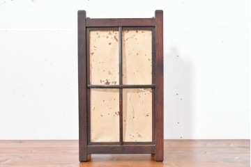 和製ヴィンテージ　希少　黒田辰秋デザイン　総欅(ケヤキ)材　上品な和の空間を演出する和紙張りの壁掛け行燈　(R-083987)