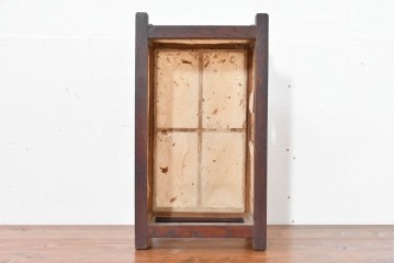 和製ヴィンテージ　希少　黒田辰秋デザイン　総欅(ケヤキ)材　上品な和の空間を演出する和紙張りの壁掛け行燈　(R-083987)