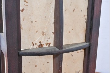 和製ヴィンテージ　希少　黒田辰秋デザイン　総欅(ケヤキ)材　上品な和の空間を演出する和紙張りの壁掛け行燈　(R-083987)