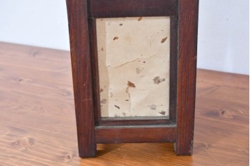 和製ヴィンテージ　希少　黒田辰秋デザイン　総欅(ケヤキ)材　上品な和の空間を演出する和紙張りの壁掛け行燈　(R-083987)