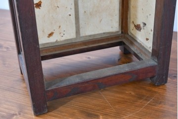 和製ヴィンテージ　希少　黒田辰秋デザイン　総欅(ケヤキ)材　上品な和の空間を演出する和紙張りの壁掛け行燈　(R-083987)