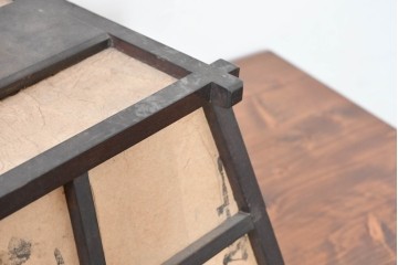 《引っ掛けシーリング式ペンダントライト加工費込み》　和製ヴィンテージ　和の雰囲気薫る格子フレーム×和紙張りのペンダントライト　(R-083988)