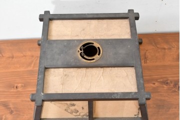 《引っ掛けシーリング式ペンダントライト加工費込み》　和製ヴィンテージ　和の雰囲気薫る格子フレーム×和紙張りのペンダントライト　(R-083988)