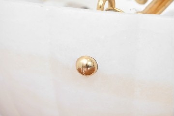 中古　業務用高級輸入品　本物の天然石(マーブルアラバスター)　シェルライン装飾のエレガントなハンギングライト　定価約30万円　(R-083992)