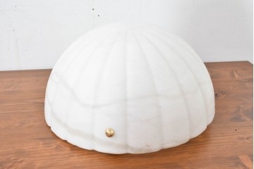 中古　業務用高級輸入品　本物の天然石(マーブルアラバスター)　シェルライン装飾のエレガントなハンギングライト　定価約30万円　(R-083993)