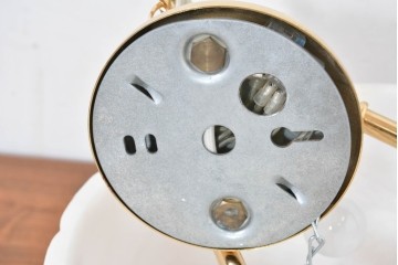 中古　業務用高級輸入品　本物の天然石(マーブルアラバスター)　シェルライン装飾のエレガントなハンギングライト　定価約30万円　(R-083993)