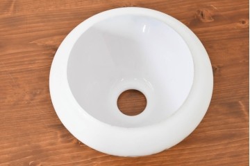 《引っ掛けシーリング式ペンダントライト加工費込み》　ヨーロッパヴィンテージ　柔らかな青花模様が愛らしいペンダントライト　(R-083994)