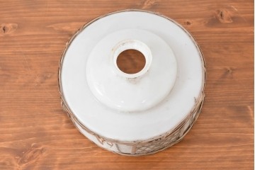 《引っ掛けシーリング式ペンダントライト加工費込み》　和製アンティーク　手仕事の魅力が光る竹細工のランプシェード　(R-083995)