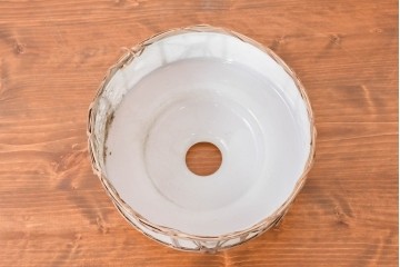 《引っ掛けシーリング式ペンダントライト加工費込み》　和製アンティーク　手仕事の魅力が光る竹細工のランプシェード　(R-083995)