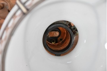 《引っ掛けシーリング式ペンダントライト加工費込み》　和製ヴィンテージ　和の情緒が薫るセルロイド装飾のペンダントライト　(R-083997)