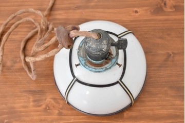 《引っ掛けシーリング式ペンダントライト加工費込み》　和製ヴィンテージ　和の情緒が薫るセルロイド装飾のペンダントライト　(R-083997)