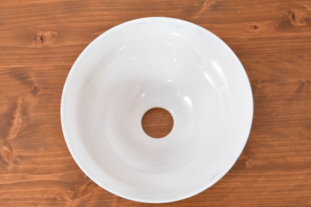 《引っ掛けシーリング式ペンダントライト加工費込み》　和製アンティーク　戦前　当時物　マーブルエッジがアクセントのペンダントライト　(R-083998)