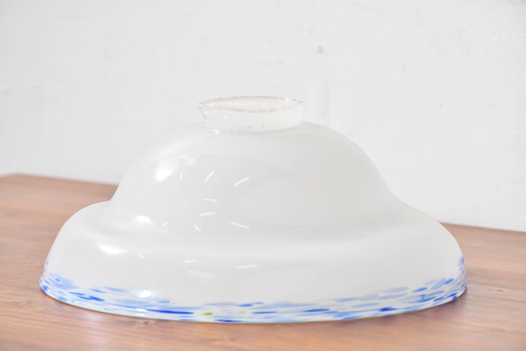 《引っ掛けシーリング式ペンダントライト加工費込み》　和製アンティーク　戦前　当時物　マーブルエッジがアクセントのペンダントライト　(R-083998)