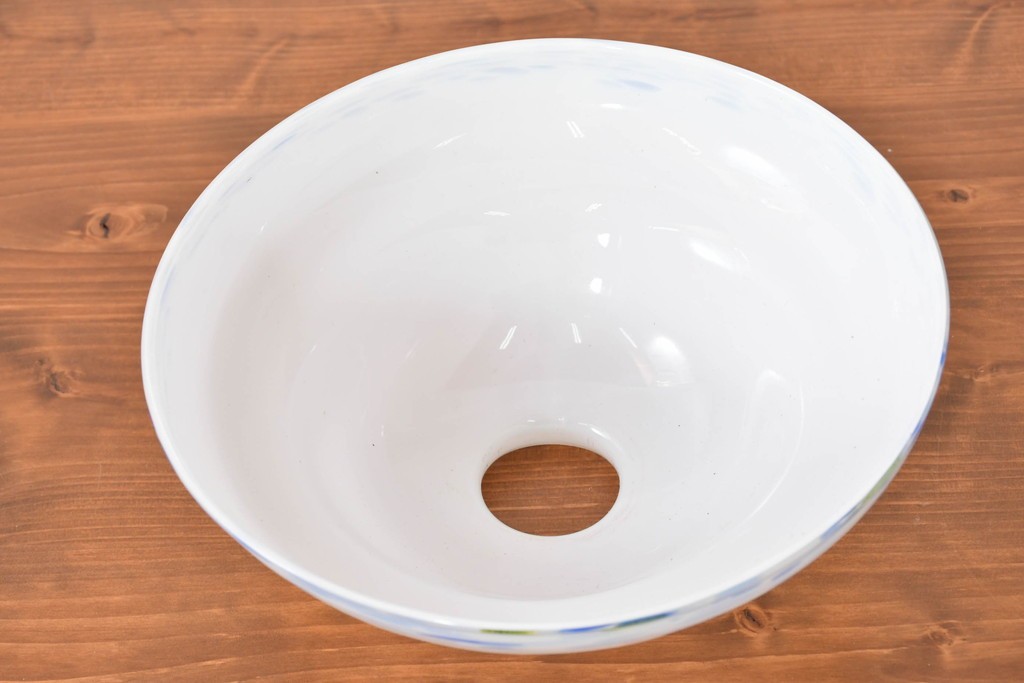 《引っ掛けシーリング式ペンダントライト加工費込み》　和製アンティーク　戦前　当時物　マーブルエッジがアクセントのペンダントライト　(R-083998)