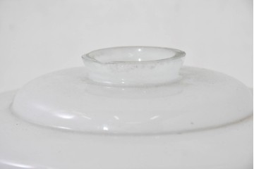 《引っ掛けシーリング式ペンダントライト加工費込み》　和製アンティーク　格子と花模様の切子細工入りペンダントライト　(R-083999)