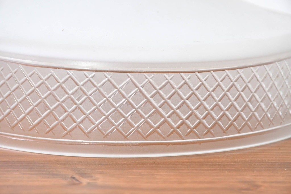 《引っ掛けシーリング式ペンダントライト加工費込み》　和製アンティーク　戦前　当時物　希少デザイン　切子の意匠が美しいペンダントライト　(R-084000)