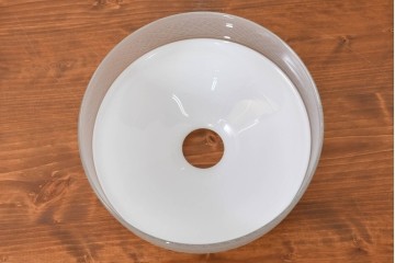 《引っ掛けシーリング式ペンダントライト加工費込み》　和製アンティーク　戦前　当時物　希少デザイン　切子の意匠が美しいペンダントライト　(R-084000)